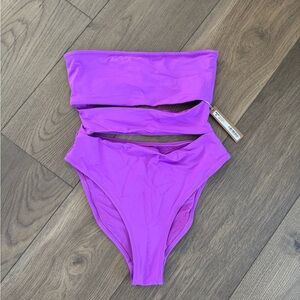 SKIMS Violet Purple Cut out One-Piece Swimsuit Small